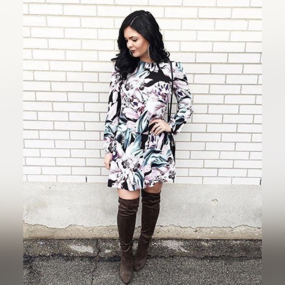 Jaase Floral Print Mini Dress, BNWT, Size L